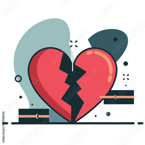 Heartbreak Illustrated: A Conceptual Depiction of a Breakup