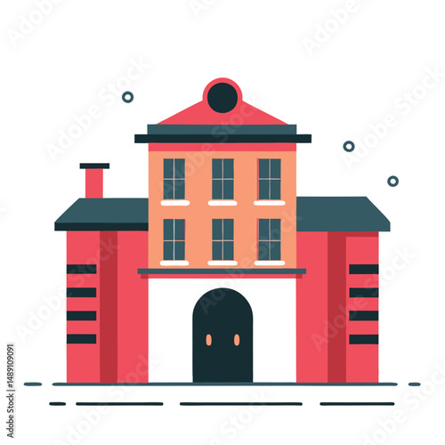 Architectural Concept Illustrating Modern Building with Innovative Design