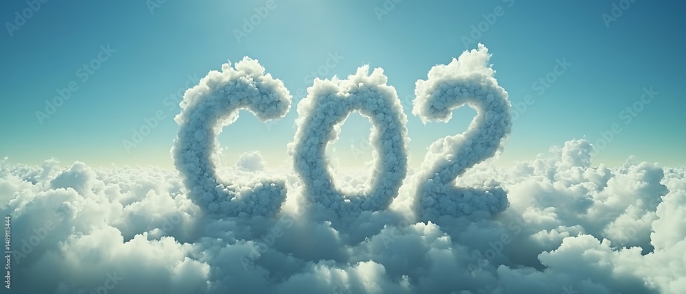Fototapeta premium CO2 formed by clouds