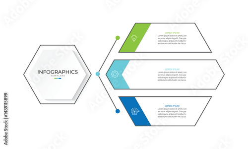 Vector infographic design template with 3 options or steps