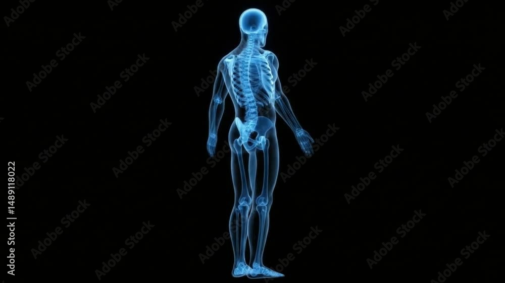 Human skeleton anatomy medical animation educational video x ray view Human skeleton anatomy medical animation educational video x ray view