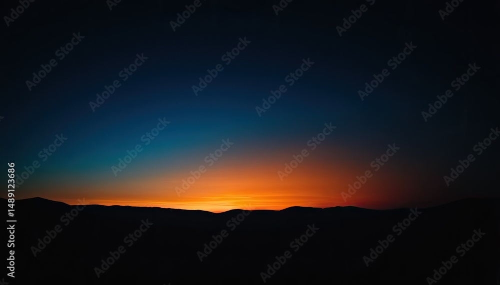 Fototapeta premium Silhouette landscape against sky at sunset 1