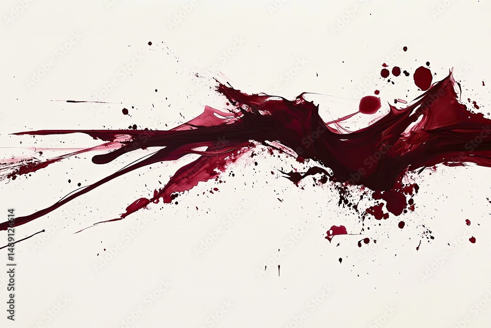 Fototapeta premium Abstract crimson splatter
