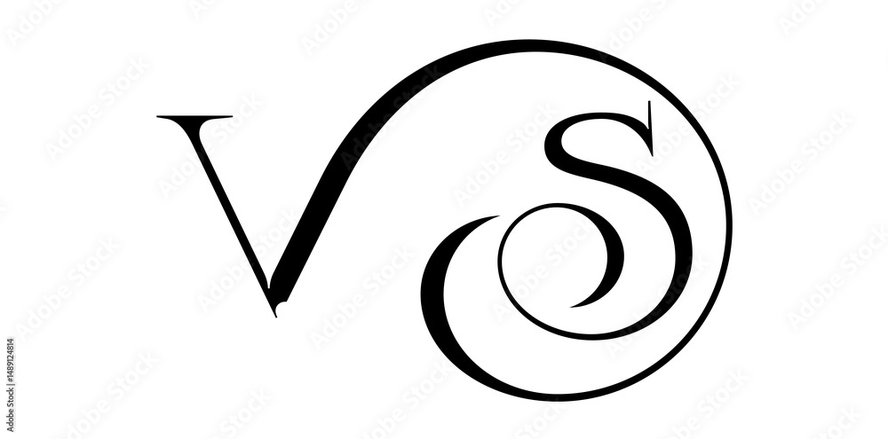 VS Letter Drawing Style Design Icon, Versus, Fight, Competition Logo Vector Illustration. VS Letter Drawing Style Design Icon, Versus, Fight, Competition Logo Vector Illustration.