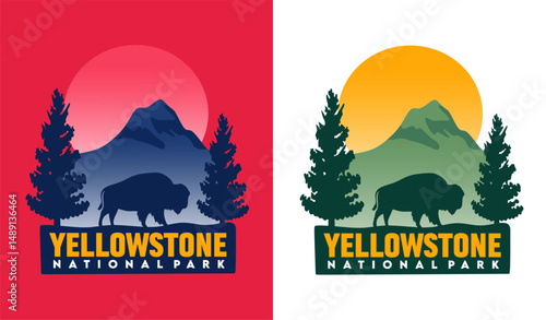 yellowstone national park with beautiful mountain views