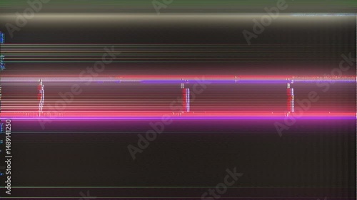 Old TV overlay with RGB distortion and digital noise. Black background. Seamless loop. 4K. Perfect for for sci-fi transitions, futuristic tech scenes, and digital effects.