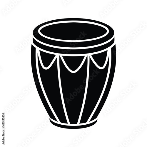 African djembe drum musical instrument silhouette