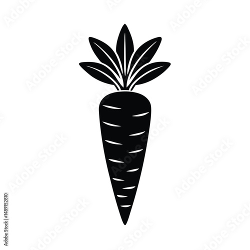 Fresh carrot vegetable silhouette icon graphic