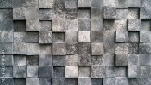 Wallpaper Mural Textured Gray Wall Design with Square Patterns for Modern Interiors Torontodigital.ca