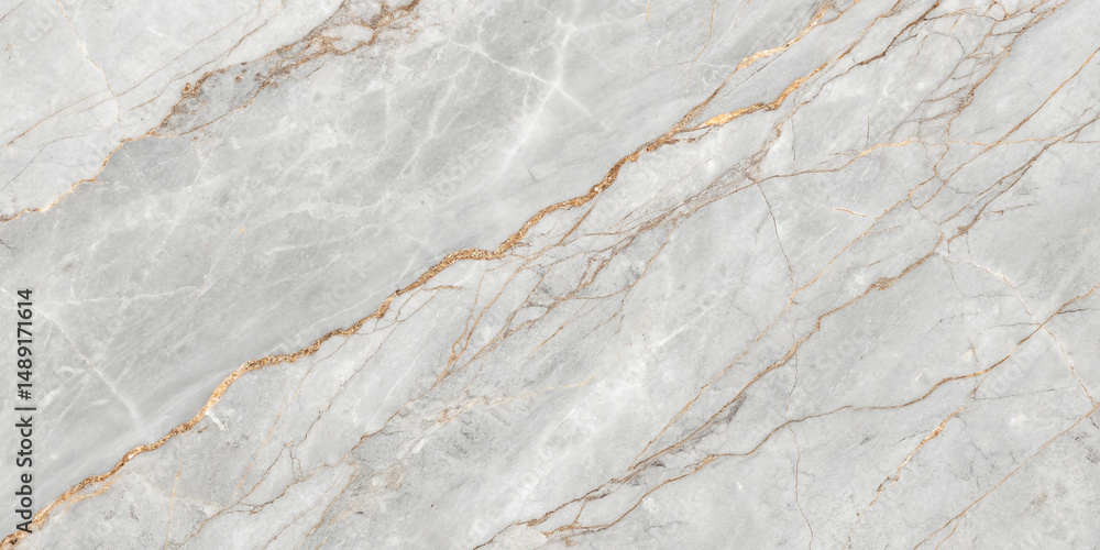 Naklejka premium Elegant grey marble texture with gold veins