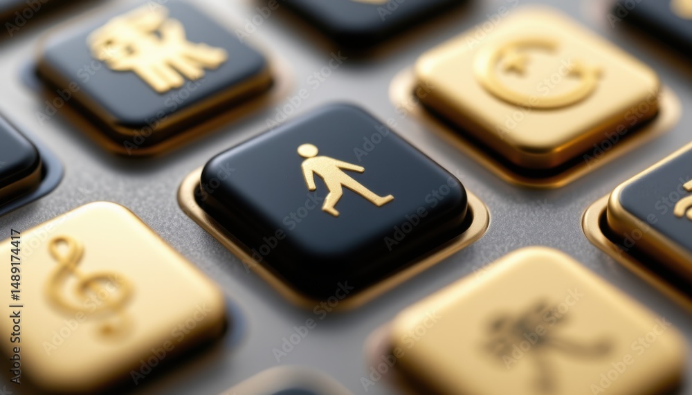 Exploring urban interaction pedestrian signs city streets iconography close-up view modern design Exploring urban interaction pedestrian signs city streets iconography close-up view modern design