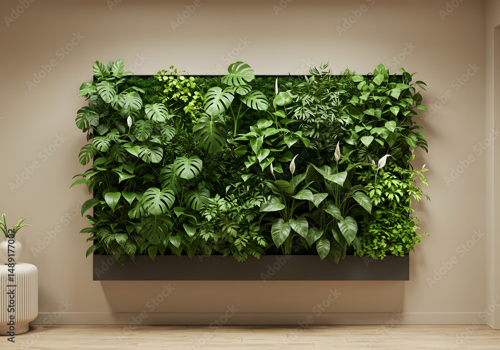 Fototapeta premium Vertical garden wall interior design