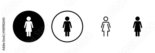 Female icon logo design. woman sign and symbol
