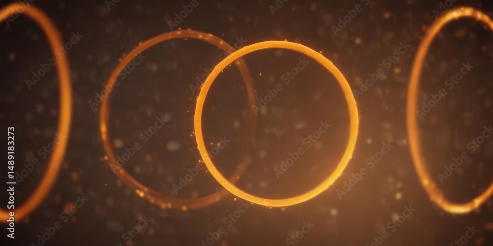 Fototapeta premium Blurred orange circles, glowing abstract bokeh Perfect for celebratory designs , celebratory, autumn