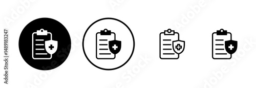 Medical insurance icon logo design. health insurance sign and symbol