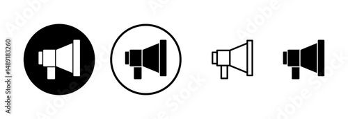 Megaphone icon logo design. Loudspeaker sign and symbol