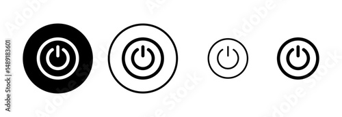 Power icon logo design. Power Switch sign and symbol. Electric power