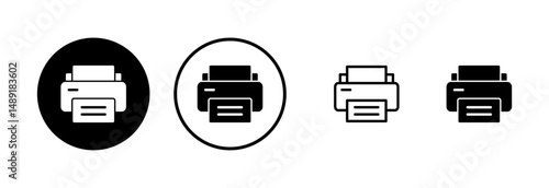 Print icon logo design. printer sign and symbol
