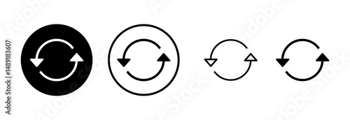 Refresh icon logo design. Reload sign and symbol. Update icon.