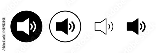 Speaker icon logo design. volume sign and symbol. loudspeaker icon. sound symbol