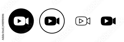 Video icon logo design. video camera sign and symbol. movie sign. cinema