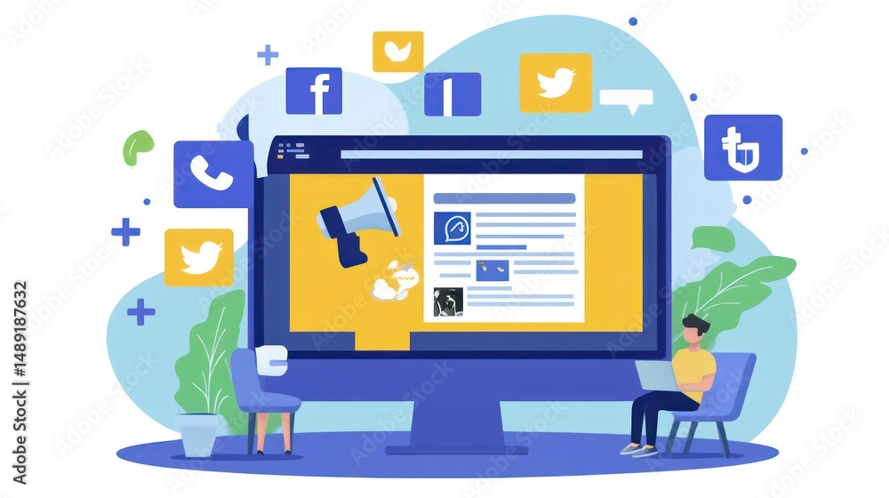 Marketer reviewing influencer metrics and proposals for a strategic online partnership. Marketer reviewing influencer metrics and proposals for a strategic online partnership.