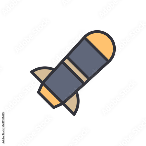 Minimalist Rocket Illustration Ready For Space Exploration Projects