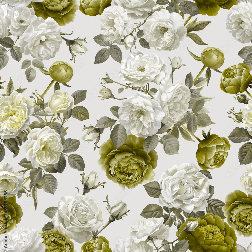 seamless background with roses seamless background with roses