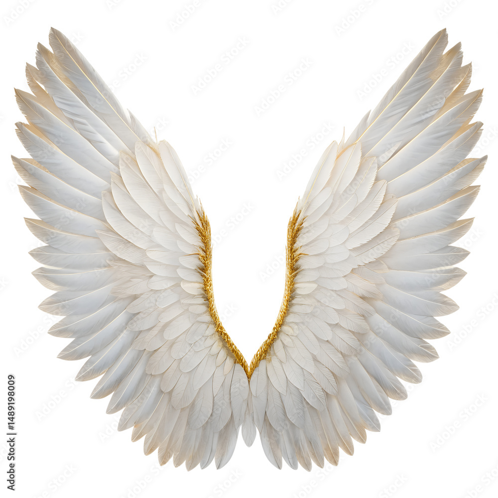 Fototapeta premium White Angel Wings. PNG.
