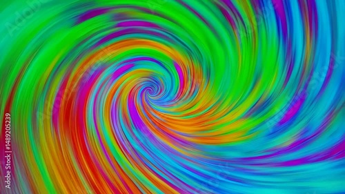 Wallpaper Mural Colorful swirling psychedelic background animation with rainbow gradient and motion lines creates a vivid and vibrant abstract art. Torontodigital.ca