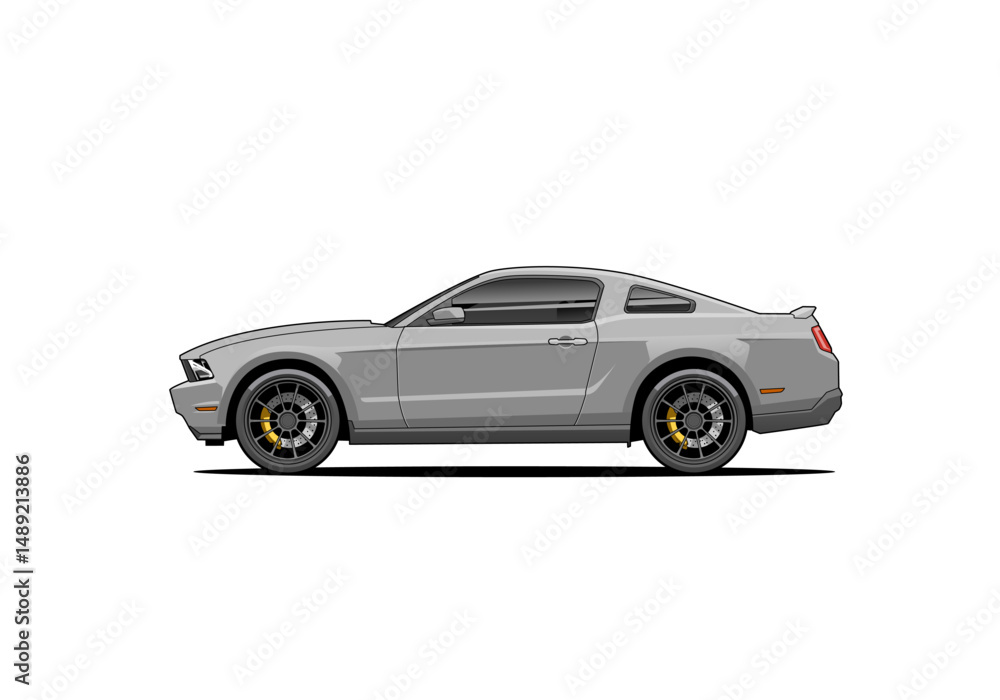 Obraz premium car illustration for sticker and tshirt