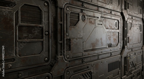 Metal Panels Texture Industrial Style Background