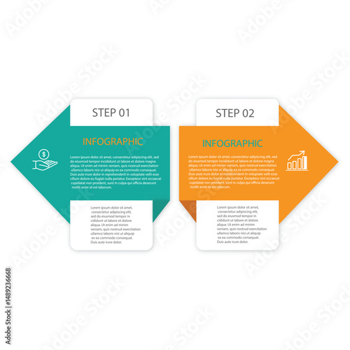 Business infographic design template with