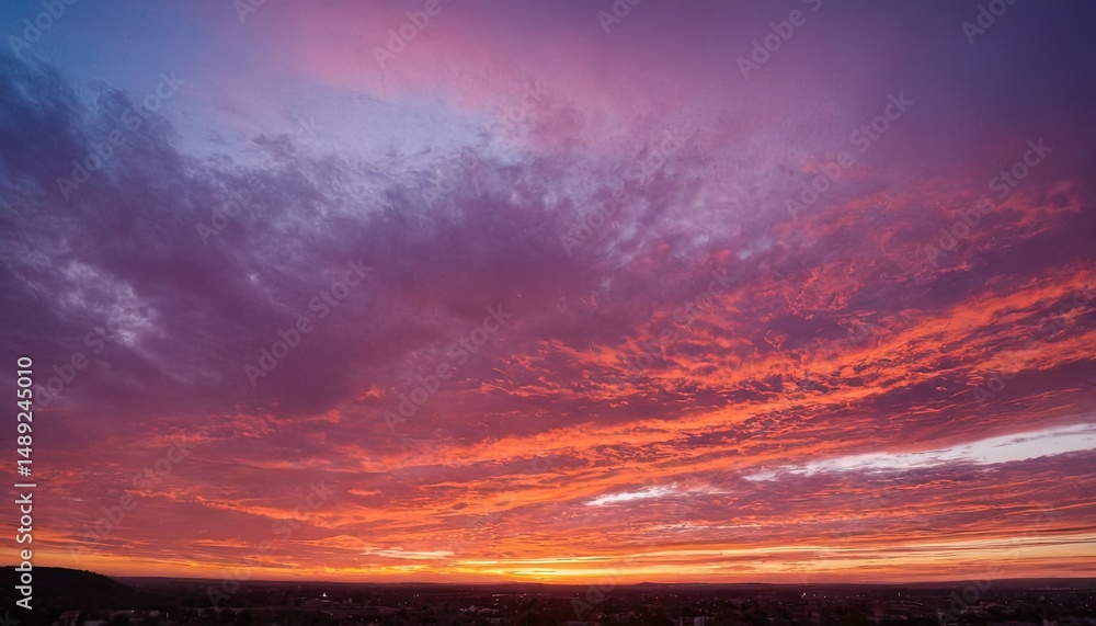 Fototapeta premium Beautiful orange heaven sky sunset 3