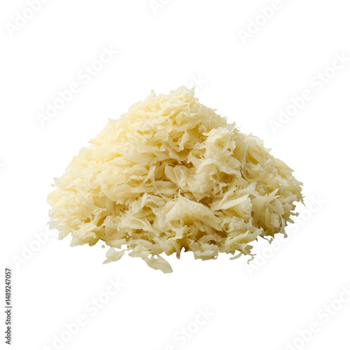 Heap of Shredded Sauerkraut, Close-Up Studio Shot