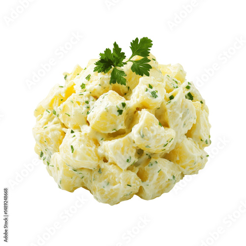 Creamy Potato Salad with Fresh Parsley Garnish - Delicious Side Dish