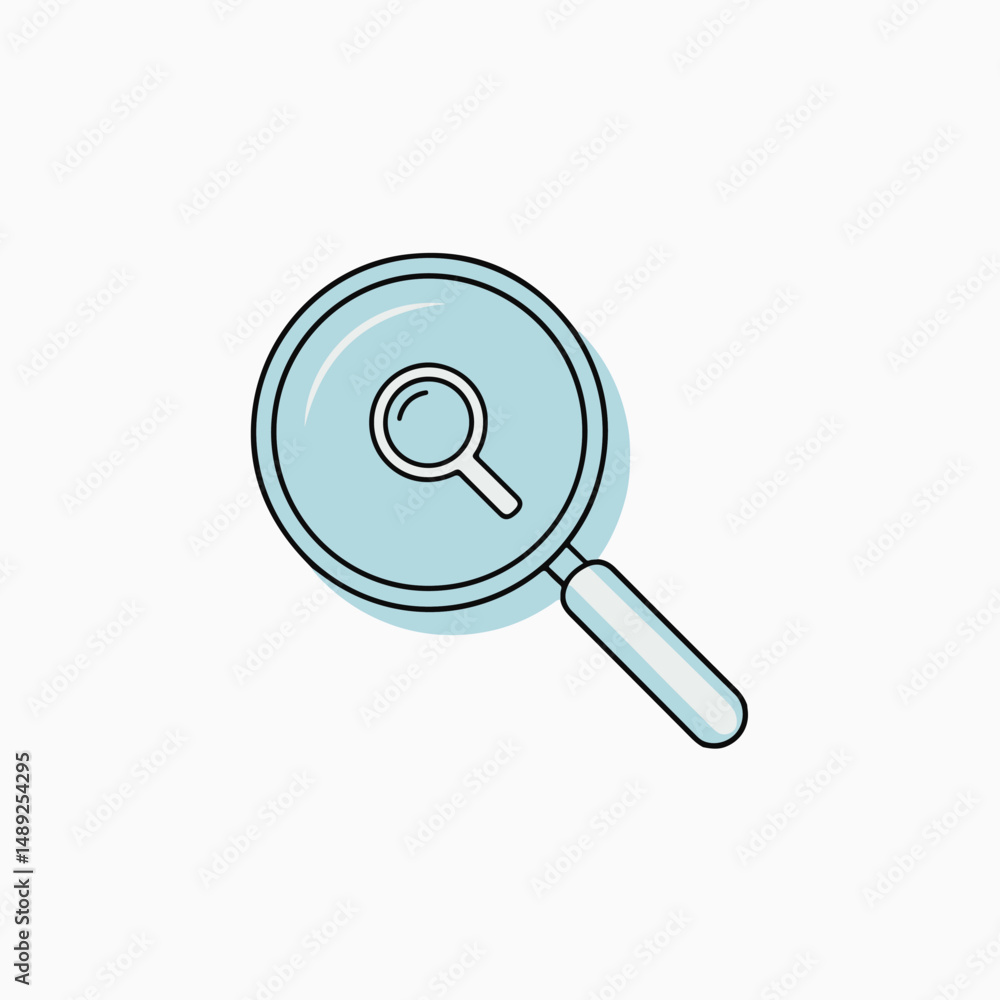 Magnifying glass icon vector illustration for search and zoom concepts Magnifying glass icon vector illustration for search and zoom concepts