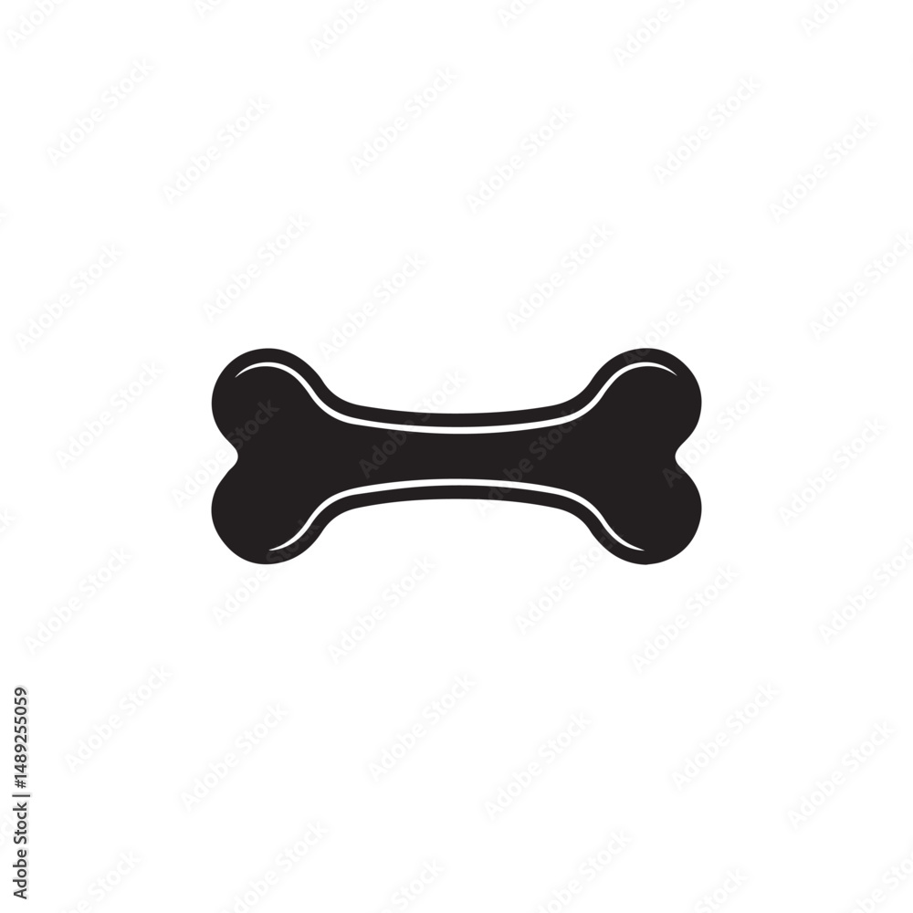 cartoon dog bone, an isolated vector illustration, is a pet food symbol against a white background cartoon dog bone, an isolated vector illustration, is a pet food symbol against a white background
