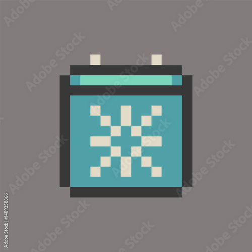 calendar date time pixel art