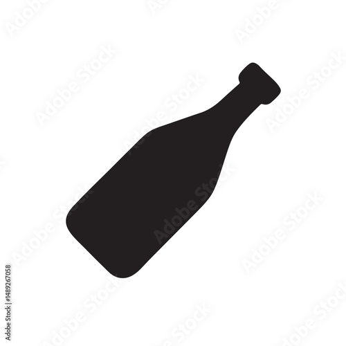 Wine bottle with message inside surrounded by colorful markers and pens on white background