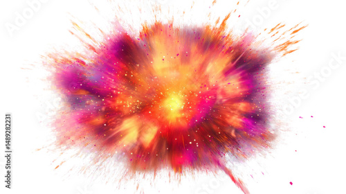 abstract colorful splashes background isolated on white background 