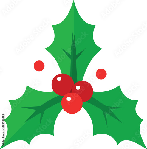 christmas tree with holly berries