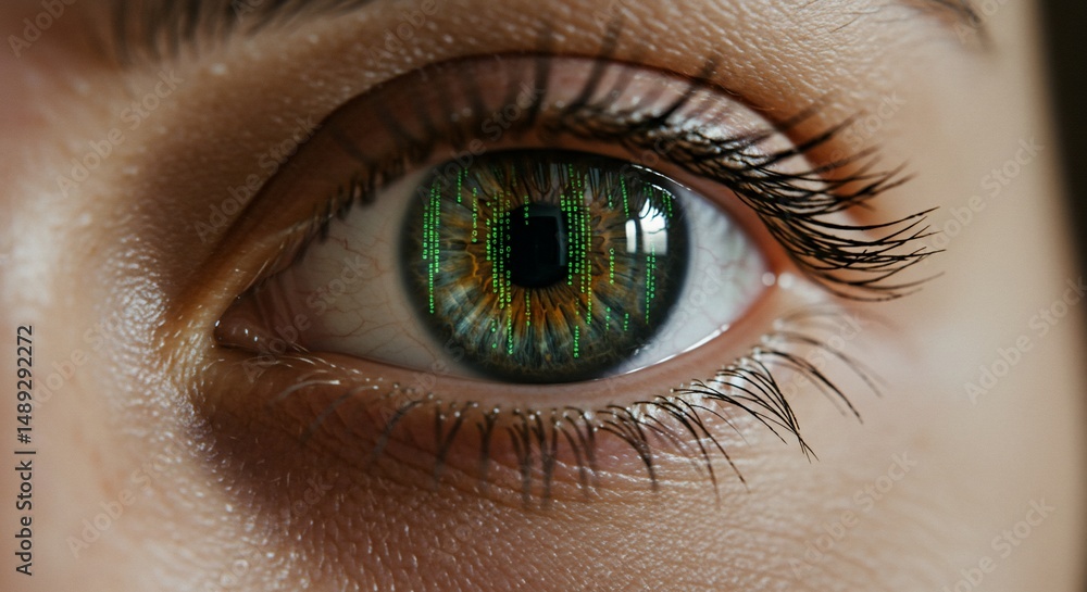 Eye of digital destiny gazing forward Eye of digital destiny gazing forward