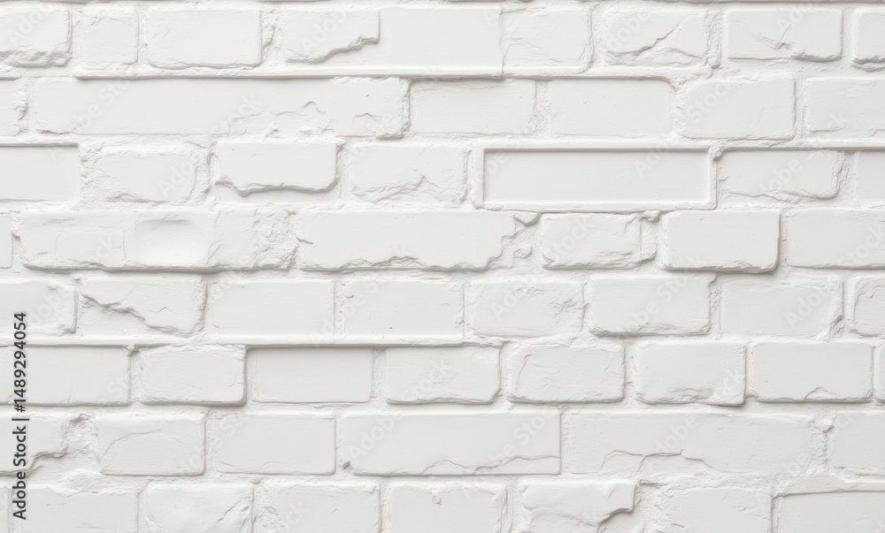 Textured white brick wall with subtle imperfections, creating a modern backdrop. Textured white brick wall with subtle imperfections, creating a modern backdrop.