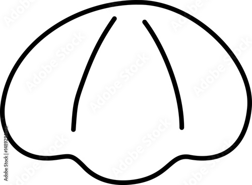 Scallop Shel Outline Coloring