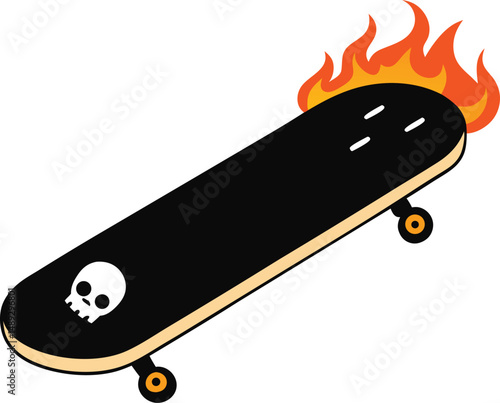 skateboard isolated on white background