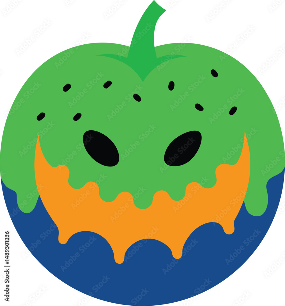 Fototapeta premium illustration of an apple on a white background