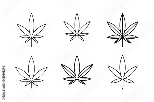 abstract hemp leaf vector art design