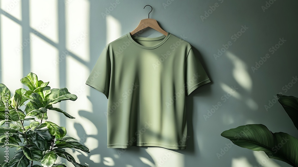 Neutral t shirt on hanger Neutral t shirt on hanger