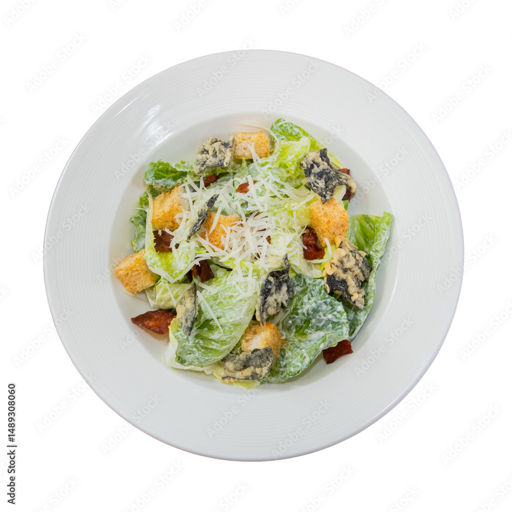 Caesar Salad with Grilled Salmon and Seaweed Caesar Salad with Grilled Salmon and Seaweed
